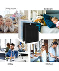 Replacement True HEPA Filter For RP-AP001 AP001S RP-AP002 Air Purifier displayed in various indoor settings.