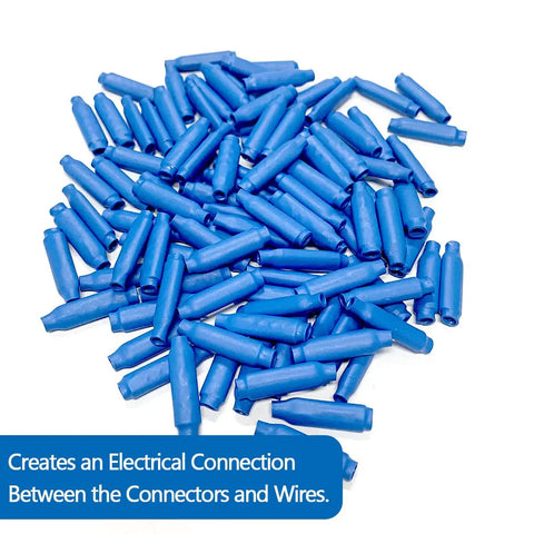 Blue Gel Filled Wet B Type Wire Connectors For Low Voltage Splice Waterproof Outdoor Crimp Beads Great For Alarm And Telephone Wiring Silicone Insulated With Moisture Barrier 1000 Pcs.