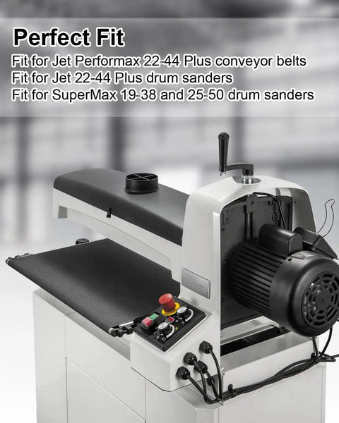 120 Grit Drum Sander Conveyor Belt Compatible With 22-44 Plus Drum Sanders Plus SuperMax 19-38 And 25-50 Models shown on machine