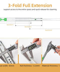 Bulletproof Heavy Duty Ball Bearing Drawer Slides Five Pair 22 Inch Full Extension Soft Close Silent Glide Track measuring dimensions with calipers.