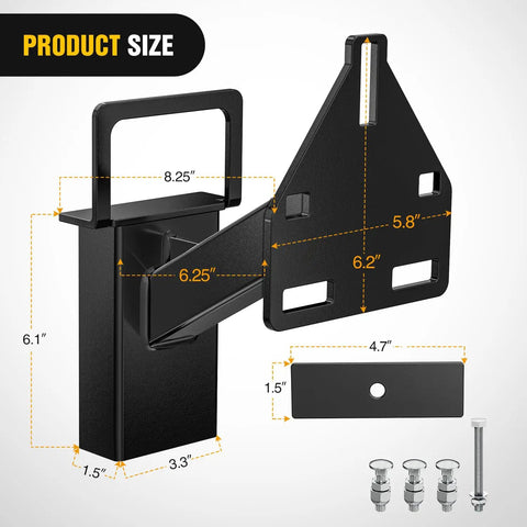 Heavy Duty Spare Tire Carrier Mount For Stake Pocket On Utility And Boat Trailers Built Tough 150 Lb Capacity with dimensions