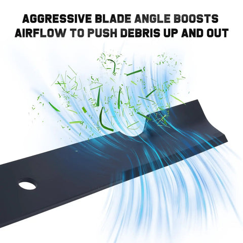 Beefed-Up High Lift 61 Inch Mower Blades Replacement For Ferris Scag Turf Tiger Bad Boy Simplicity with aggressive blade angle