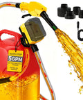 Battery Powered Fuel Transfer Pump With Auto Shut Off Trigger, Portable Gas Dispenser For Quick Refueling in use pouring fuel.