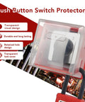 Push Start Button Cover For Emergency Stop And Light Switch Guards No Fuss Transparent Red Design Durable PC Material