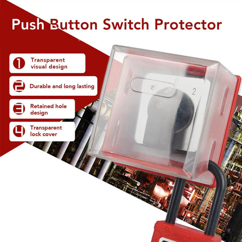 Push Start Button Cover For Emergency Stop And Light Switch Guards No Fuss Transparent Red Design Durable PC Material