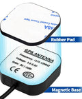Waterproof Pro Grade GPS Antenna With SMA Male Connector, magnetic base and rubber pad, frequency 1575.42MHz shown.
