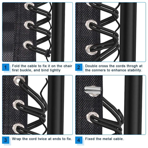 Step-by-step guide for using Heavy Duty Replacement Cords For Zero Gravity Chairs Tough As Nails Elastic Repair Laces.