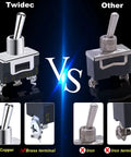 Comparison of Heavy Duty Rocker Toggle Switch Pack Of 3 16A 250V AC SPDT 2 Position 3 Pin On On With Waterproof Metal Boot Cap Cover