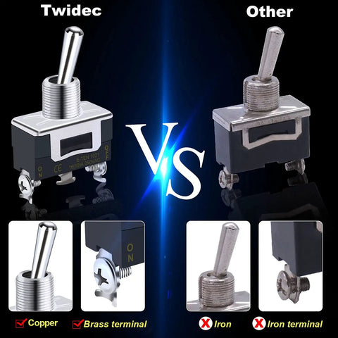 Comparison of Heavy Duty Rocker Toggle Switch Pack Of 3 16A 250V AC SPDT 2 Position 3 Pin On On With Waterproof Metal Boot Cap Cover