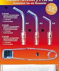 Extreme Combo Accessory Pro Pack 0386-0577 showing A-8, A-5, A-2 tips, striker, and 8x12 torch shield for air acetylene gas service.