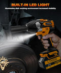 One Half Inch Cordless Impact Wrench With Brushless Motor, 1000 Newton Meters Of Torque And 740 Foot Pounds shown in use