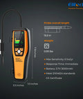 Infrared Refrigerant Leak Detector For HVAC And Automotive Use, Pro Grade Sniffer With Fast Freon Detection, Anti Interference Sensor, High Sensitivity Low Med High, Long Life Infrared Sensor ILD200 7.9-inch probe