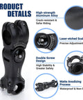 Adjustable Bike Stem For 25.4mm Handlebars And 28.6mm Forks, 100mm Center Length, Aluminum Riser with product details
