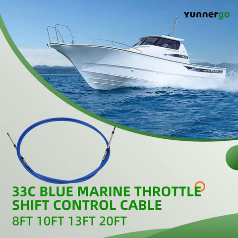 2 Pack 10ft Marine Throttle And Shift Control Cable 33C Compatible With Outboard And Inboard Engines