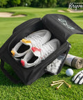 Custom Embroidered Golf Shoe Bag For Men With Monogram, Large Capacity Zippered Golf Gear Carrier with shoes and accessories
