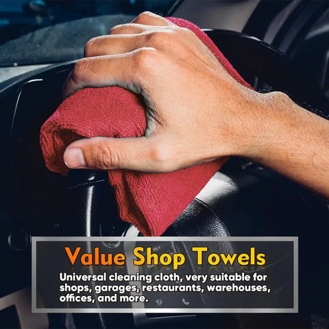 Red Microfiber Towels Bulk Pack 100 Reusable Cleaning Cloths For Cars Home And Kitchen Ultra Absorbent Lint Free And Scratch