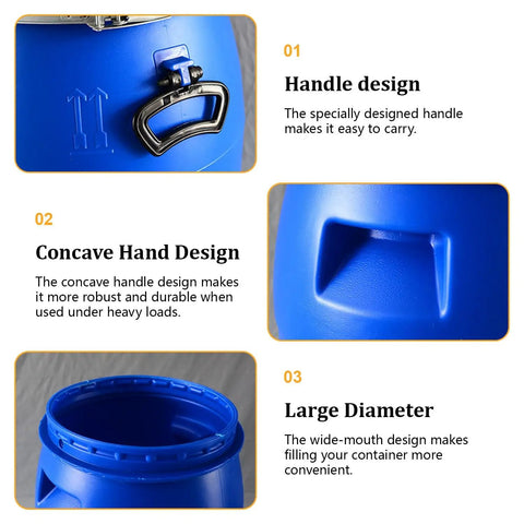Heavy Duty Food Grade Plastic Barrel With Lid 120L Blue Drum For Home Brewing Storage And Farm Or Industrial Use Leak Proof Seal
