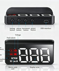 Windshield Speed Projector Heads Up Display For Tesla Cybertruck With Auto Brightness featuring a digital display and control buttons.
