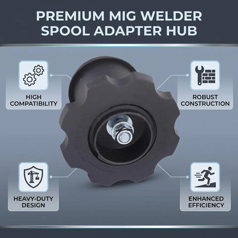 Straight Shooter Wire Spool Adapter Hub Converts 2 Lb To 10 Lb Coils For Miller MIG Welders Models 135 140 180 And 211 Industrial Grade Steel Conversion Kit Saves Precious Time On Site