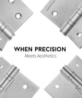 Goldenwarm Satin Nickel 4 Inch Ball Bearing Door Hinges 3 Pack for Exterior and Interior Doors, square corner, 304 stainless steel