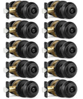 Black Privacy Door Knobs 10 Pack Keyless Interior Knobs For Bedroom And Bathroom With Emergency Release, showing full set.