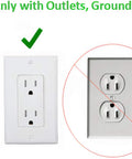 No Shock Baby Proof Outlet Protector with Concealed Cords and Protective Clips compatible outlets display