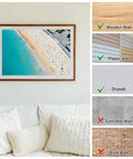 Picture frame on wall with materials checklist; 500Pcs Stainless Steel Wall Nails Set, 6 Sizes Finishing Nails For Hanging Picture Frames Like A Pro, Shelves, Wood And Drywall, Home Decor And Remodeling Must Have Tool Kit.