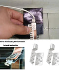 Front view of YINETTECH 10pcs metal crimp connectors mounting clamps for infrared heating foil installation
