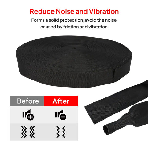 2 In 1 Heat Shrink Braided Sleeving Fabric Tubing for irregular shape hoses and cables, tough abrasion resistant sleeve roll