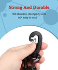 Close-up of hand holding a scuba hose clip from Three Pack Scuba Dive Hose Clips With Snap Hook Buckles for Snorkeling and Gear Setup.