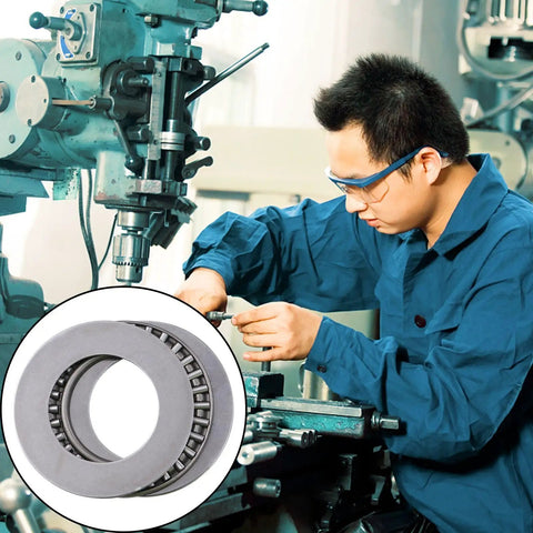 Sick 10 Pc Thrust Needle Roller Bearings Plus Flat Metal Axial Bearings For High Accuracy Power Transmission On Milling Machines And Lathes Handling Heavy Duty Gear Handles Pressure Perfectly And Looks Legit And Saves Cash On Cheap Fixes Later. silver thrust needle roller bearing for milling machine use
