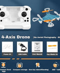 Mini Drone Beginner Friendly Stunt Flyer For All Ages With Easy One-Button Takeoff Landing Hover 360 Tricks Pocket-Sized