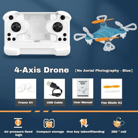 Mini Drone Beginner Friendly Stunt Flyer For All Ages With Easy One-Button Takeoff Landing Hover 360 Tricks Pocket-Sized