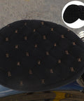 Winter Warm Plush Motorcycle Seat Cover For Electric Scooters And Motorcycles Black Insulated Saddle Cushion Padding on seat.