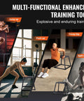 Athletes using Multi Size Plyometric Jump Box Set With 12 Inch, 18 Inch, And 24 Inch Platforms for various exercises in home gym.
