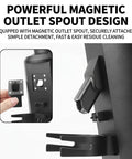 Powerful magnetic outlet spout design on Top Shelf Variable Speed Espresso Coffee Grinder With 80mm Stainless Steel Flat Burrs.