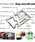 Multi-function steel tool in Portable 8 In 1 SOS Survival Kit For Camping And Hiking Emergency Tools Box with opener, saw, and wrench.