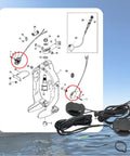 Precision Trim Sender Limit Switch Kit For Mercruiser Alpha One Gen 2 And Bravo Outdrives laid out with installation diagram.