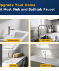 Various faucets for Faucet Sprayer Attachment With On Off Switch Four Modes Converts Any Sink Or Tub Faucet Into A Versatile Sprayer