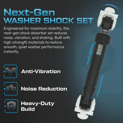 Washer Shock Absorber Replacement 4 Pack Fits Whirlpool Maytag Kenmore Sears KitchenAid Washers Easy Install Direct