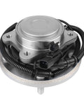 Rear Wheel Bearing And Hub Assembly Compatible With 2012-2016 Chrysler Town And Country, 2012-2020 Dodge Grand Caravan, 2012-2015 Ram CV, And 2012-2013 Volkswagen Routan, 5 Lug Bolts With ABS, close-up view showing wiring