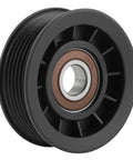 High-Quality Serpentine Belt Idler Pulley For Mercruiser 4.3L 5.0L 5.7L 6.2L Motors with a black plastic design.