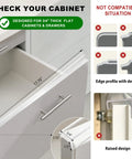 Four Pack Sleek Cabinet Door Guards Top Pick Scratch Buffer Fits Three Quarter Inch for flat cabinet and drawer edge compatibility.