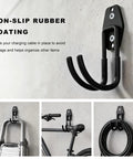 Heavy Duty Steel EV Charger Bracket Wall Mount Garage Cable Organizer Non Slip Handle for organizing cables indoors and outdoors.
