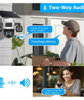Kickass 4G Outdoor Security Camera With Triple Lens Setup And Smart Panoramic Tracking Solar Driven For Nonstop Yard Patrols No Wifi Bills Just Pop A Sim Card And Get It Done with two-way audio feature for delivery communication.