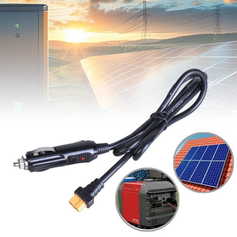Plug And Go Power Extension Cable Car Charging Male To Female Connector Outdoor Camping essential for connecting power banks.