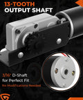 13-tooth output shaft of RV Slide Out Motor And Gear Housing Replacement For Accu-Slide Cable System, R25076-1, R25075