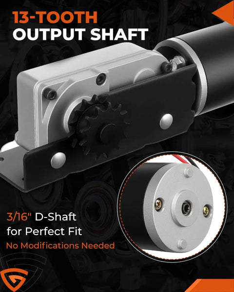 13-tooth output shaft of RV Slide Out Motor And Gear Housing Replacement For Accu-Slide Cable System, R25076-1, R25075