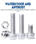 880Pcs Screw Nuts And Bolts Kit M2 To M5 Hex Socket Head Cap Screws Nuts Washers In 304 Stainless Steel With Allen Wrenches Pro Grade Metric Fasteners Set For Home Hobby And Workshop Projects display of stainless steel screws and nut