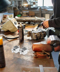 Heavy Duty Welding Clamps For Flawless Butt Joint Assembly And Metal Sheet Alignment Featuring Sturdy Locking Pincers on workbench.